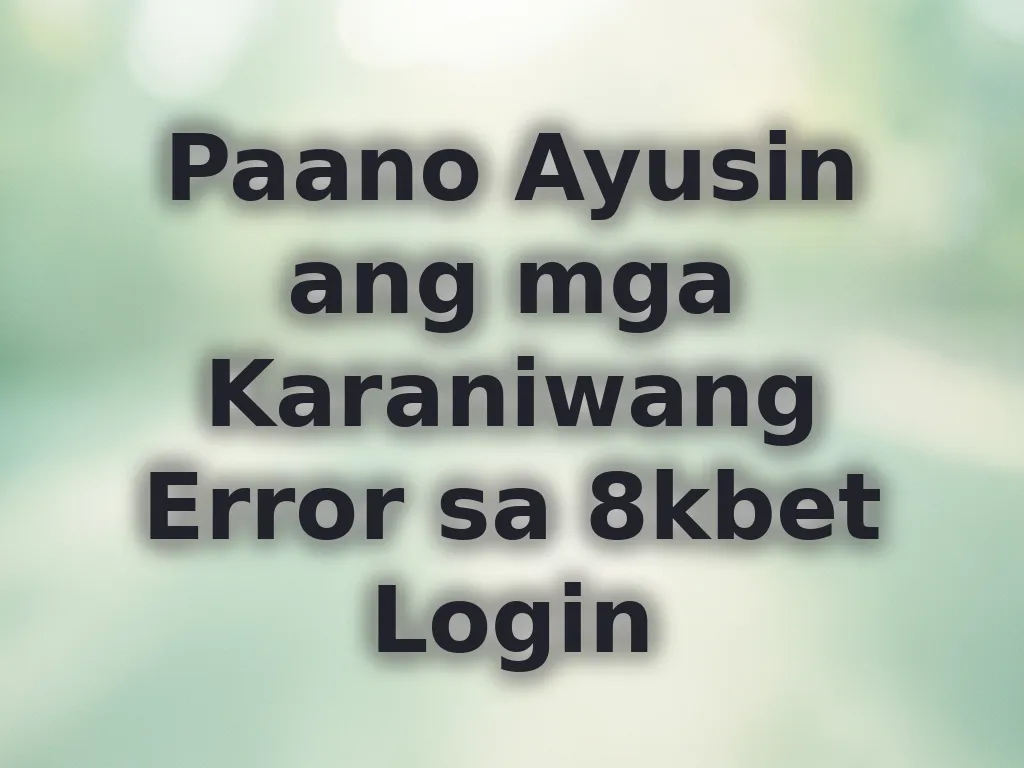 Fix Common Account Errors